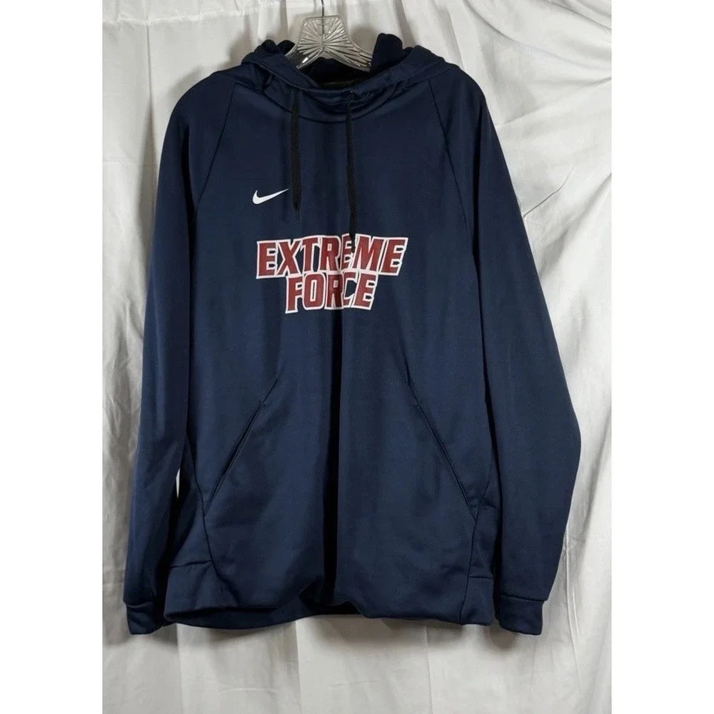 Mens Hoodie‎ Nike Navy XXL Sweatshirt Dri Fit